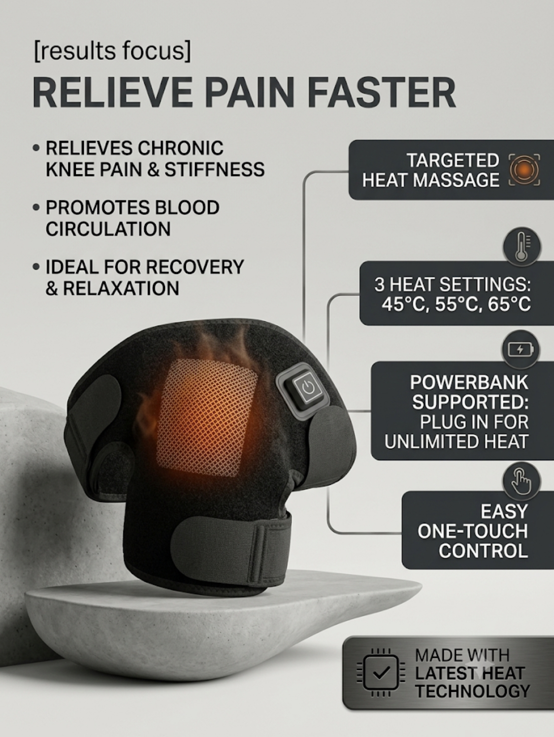 Heated Knee Massage Brace